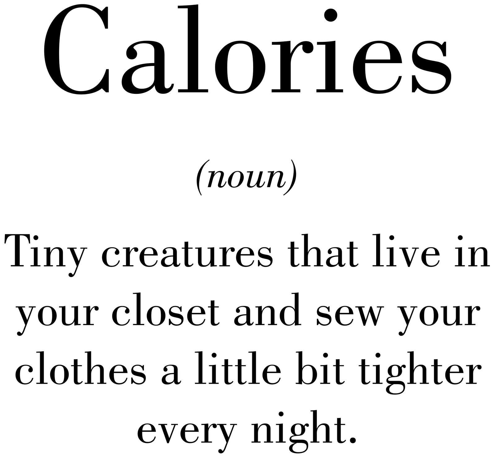 Calories definition